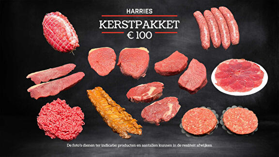 Vlees pakket t.w.v. €100,- voor de kerstdagen